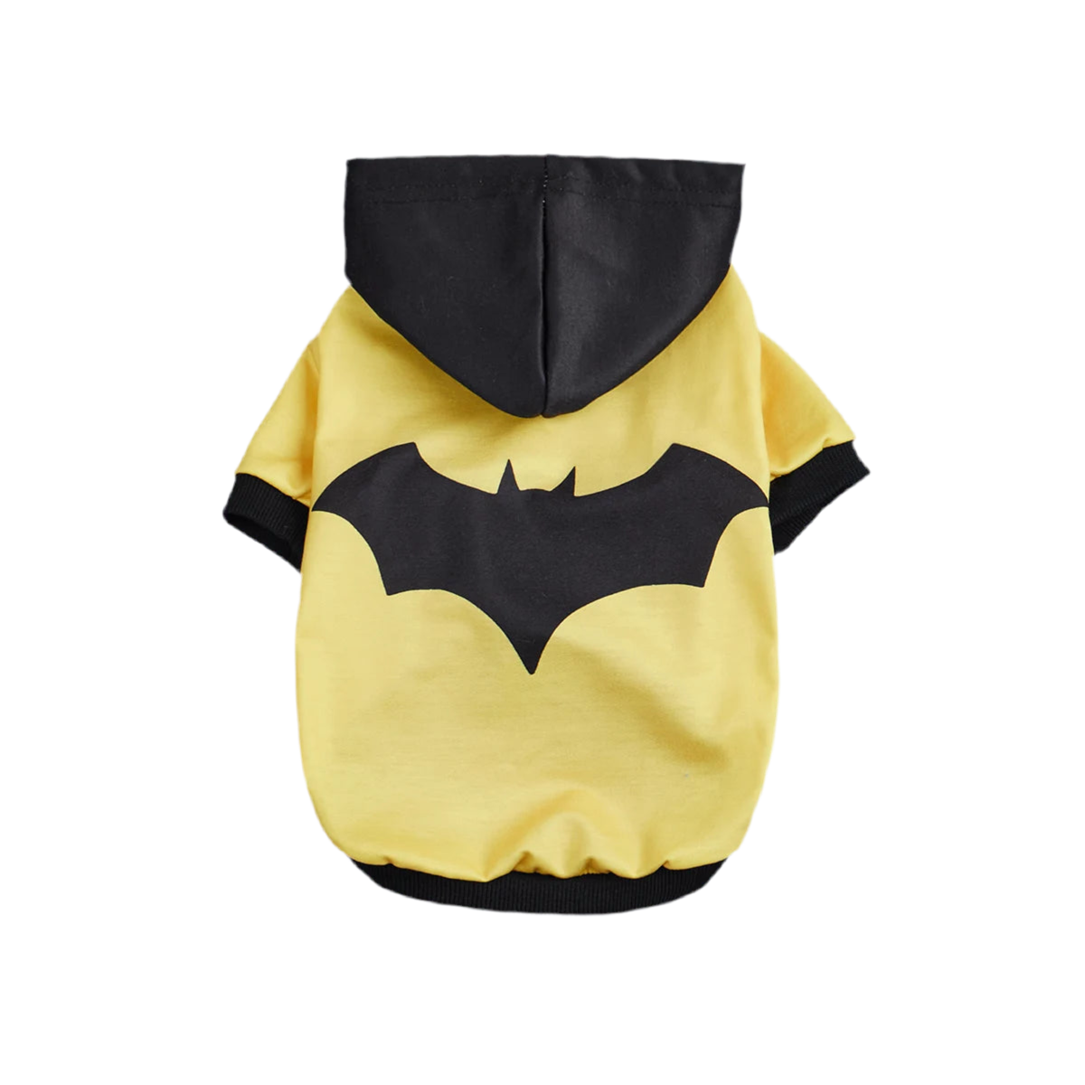 BatPup Dog Costume – Yellow & Black Superhero Pet