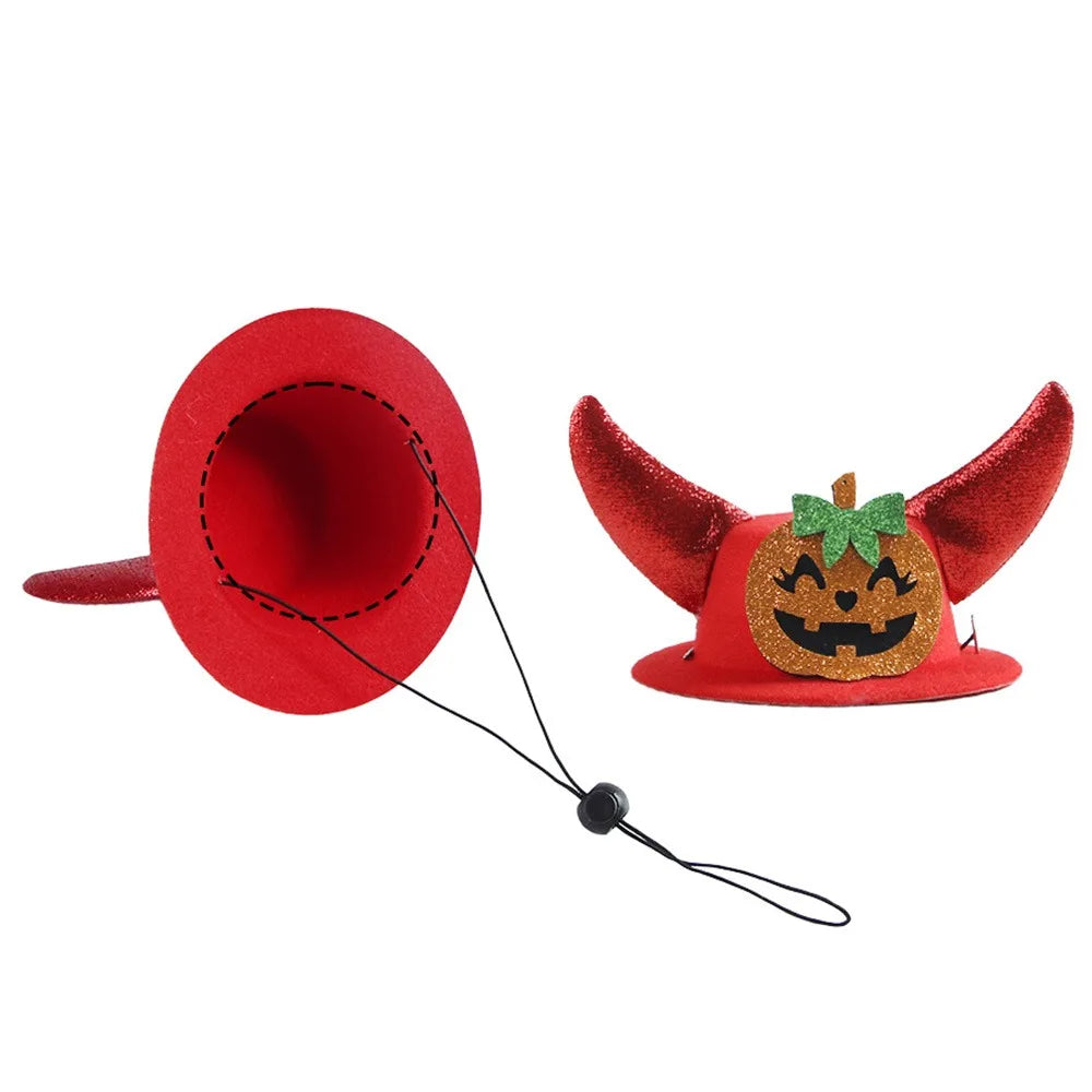 Trick-or-Treat Pumpkin Horn Hat
