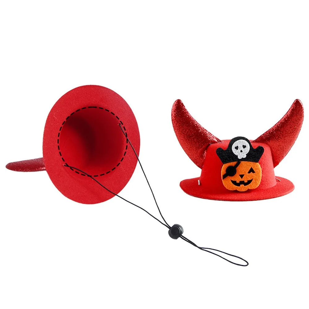 Trick-or-Treat Pumpkin Horn Hat