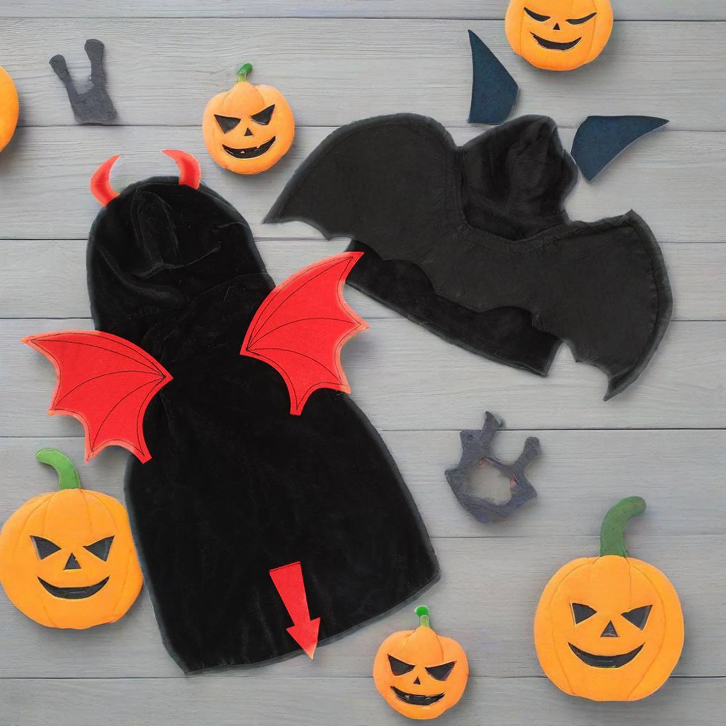 Devil Bat Wings Dog Costume – Halloween Pet Cloak for Dogs & Cats