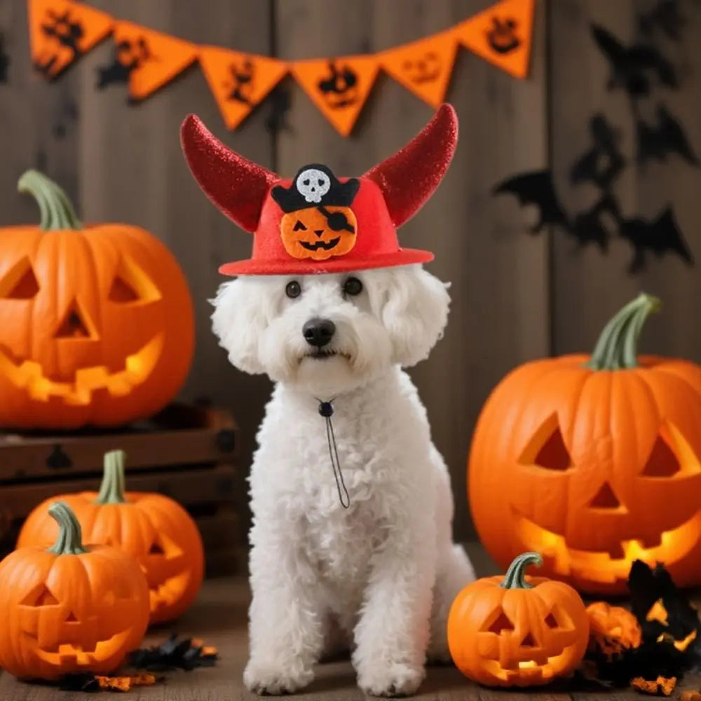 Trick-or-Treat Pumpkin Horn Hat