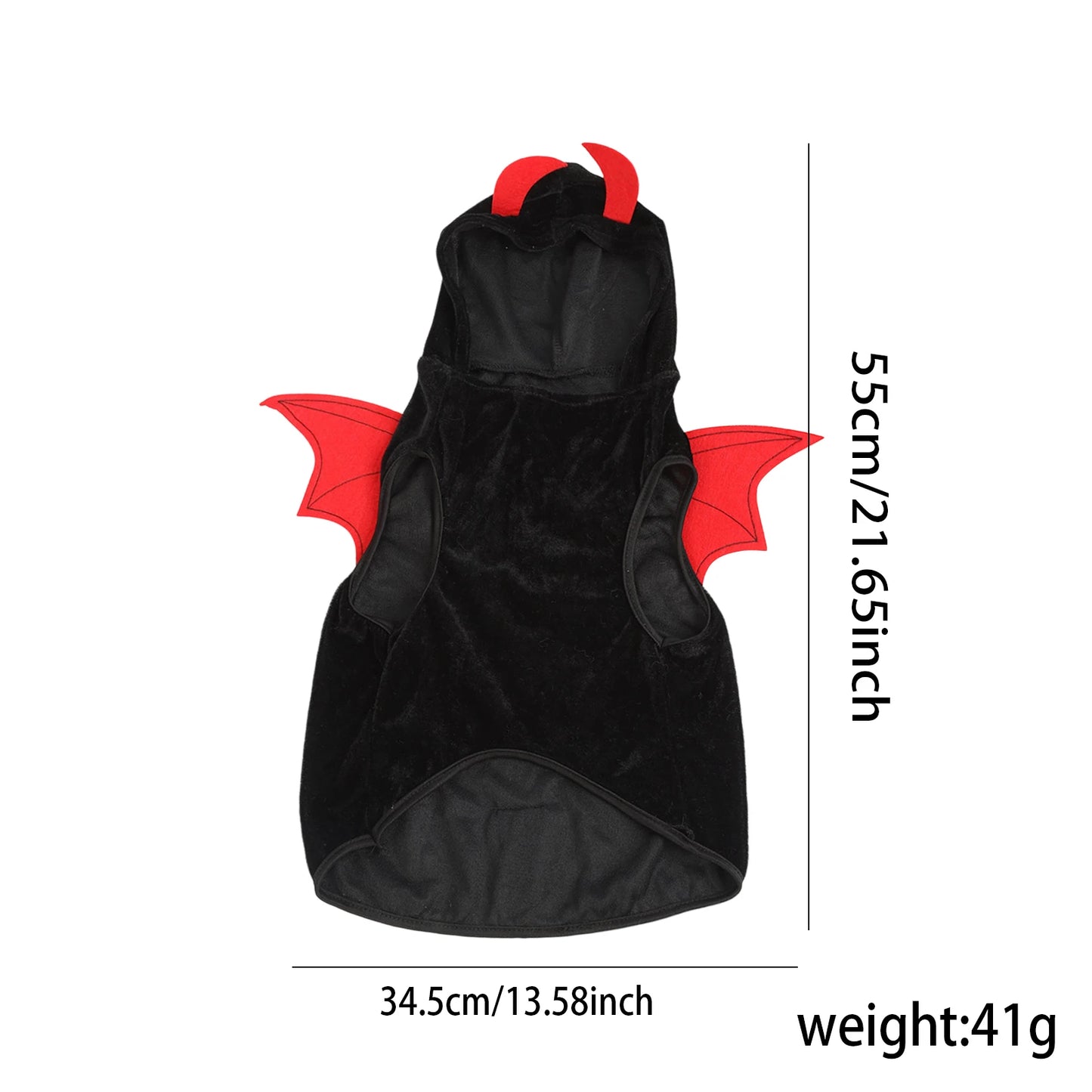 Devil Bat Wings Dog Costume – Halloween Pet Cloak for Dogs & Cats