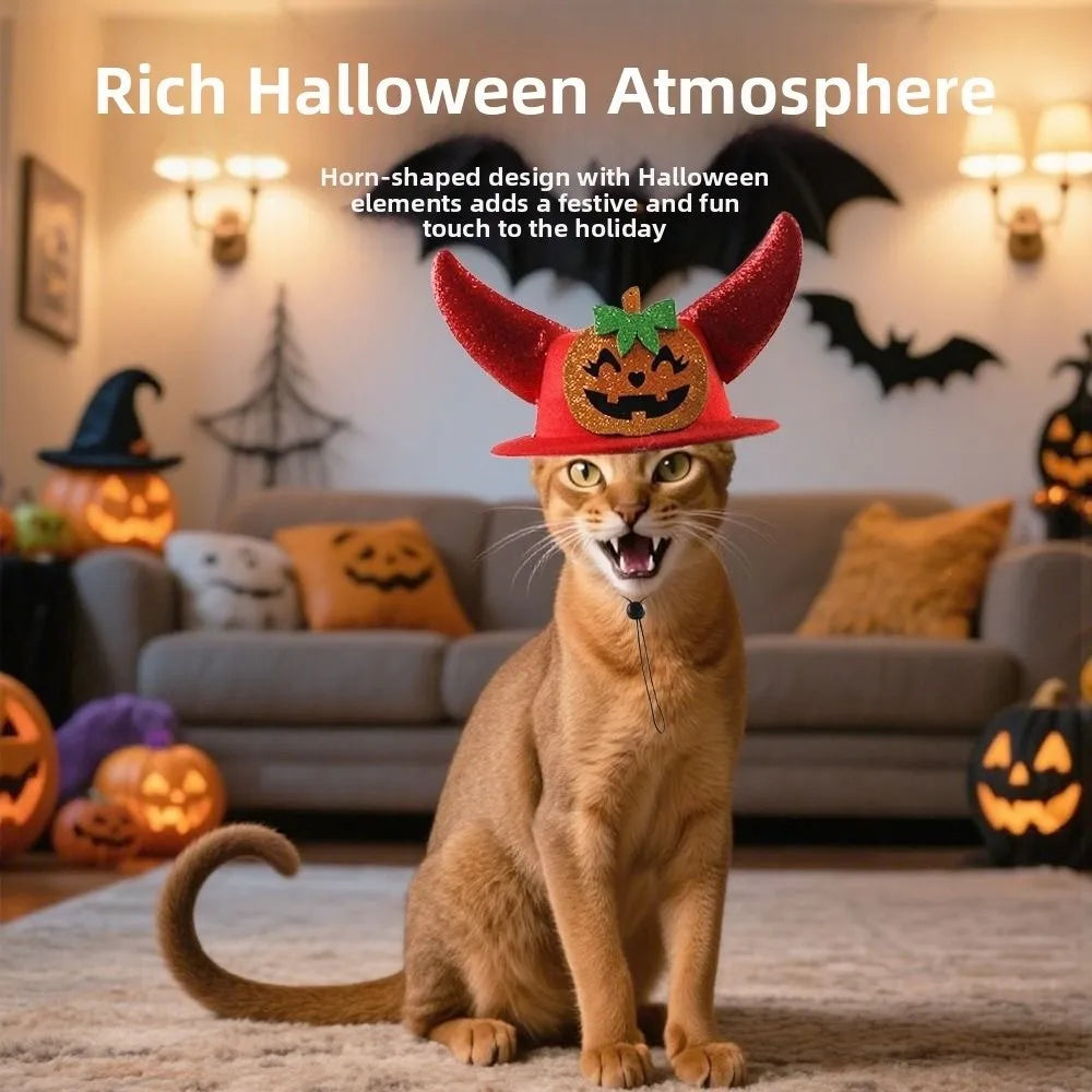 Trick-or-Treat Pumpkin Horn Hat