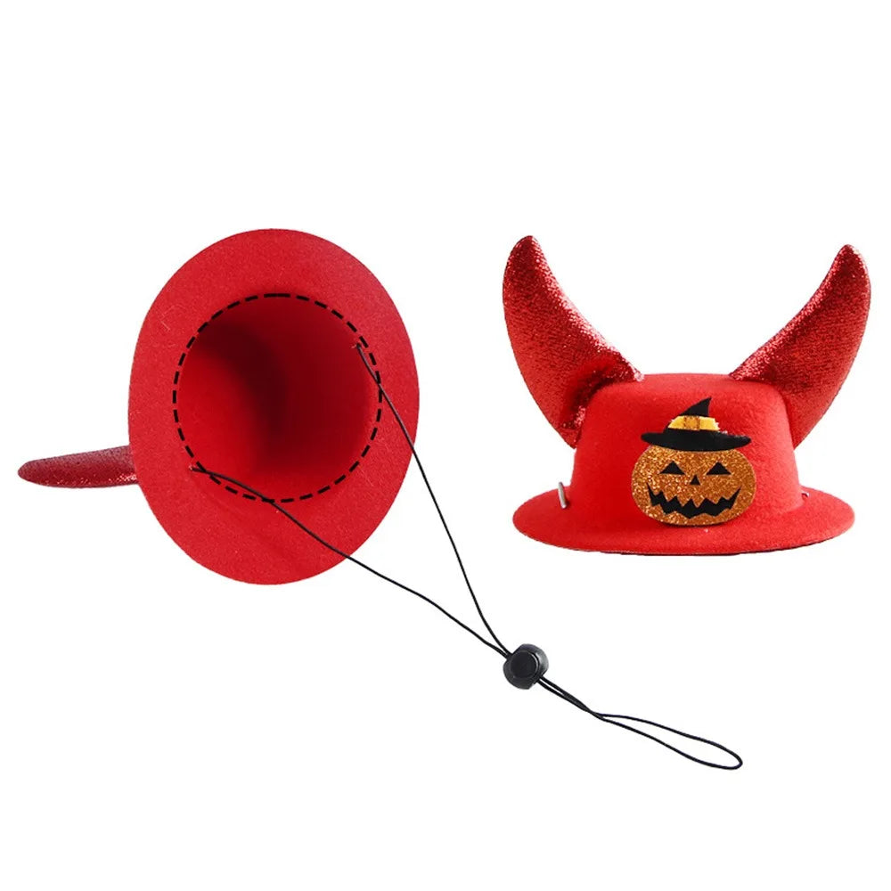 Trick-or-Treat Pumpkin Horn Hat